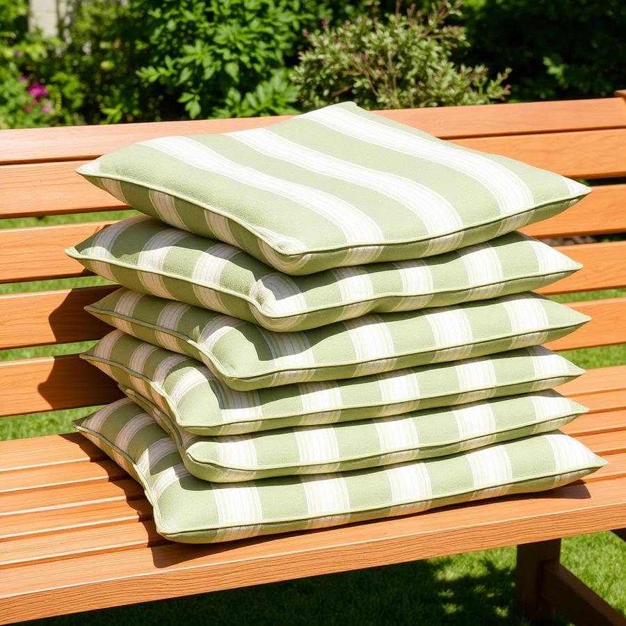 Garden Chair Cushion Pack in an outdoor setting